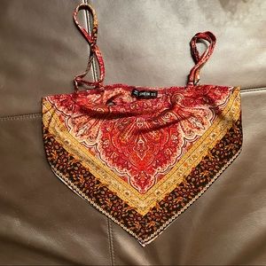 Bandana top with adjustable straps